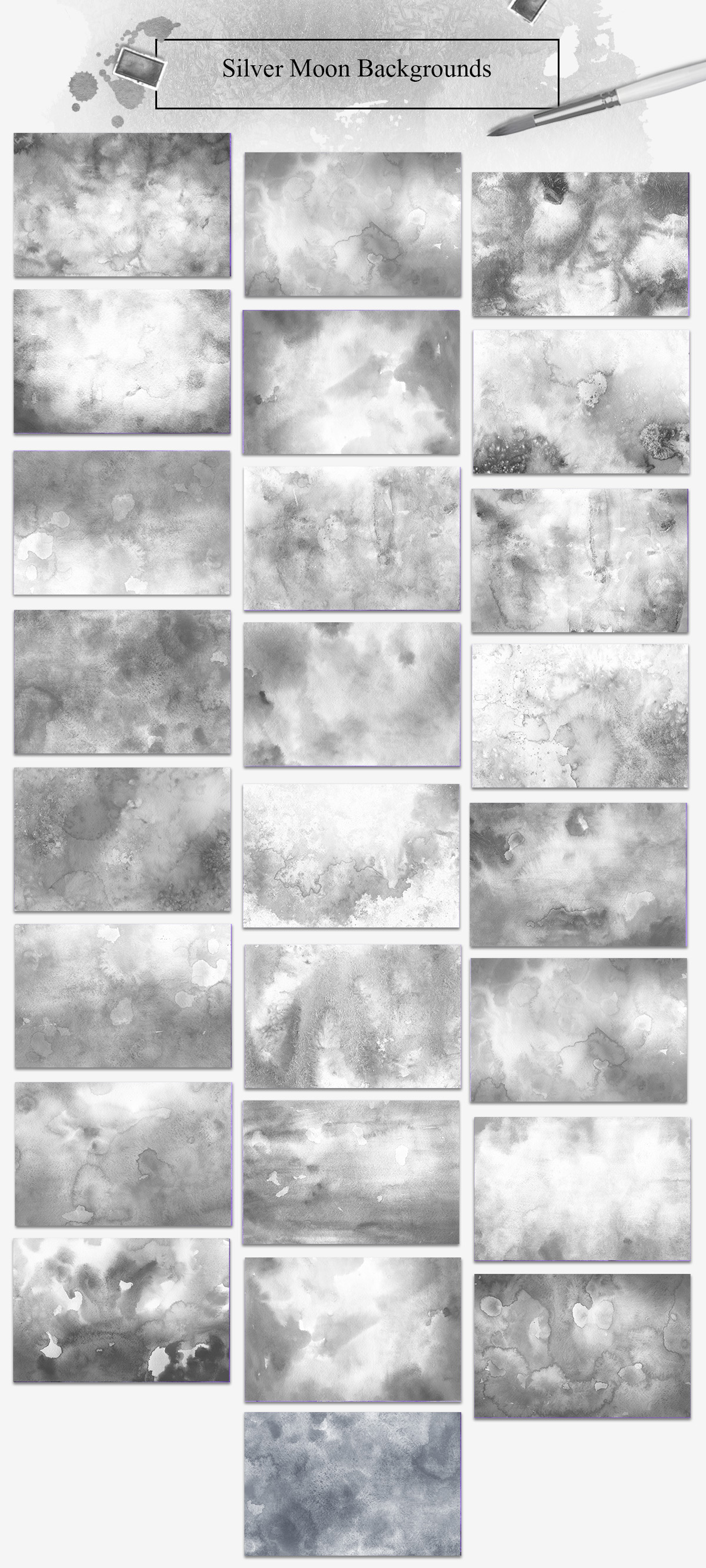 Monochromatic Watercolor Backgrounds Monochromatic Watercolor Backgrounds