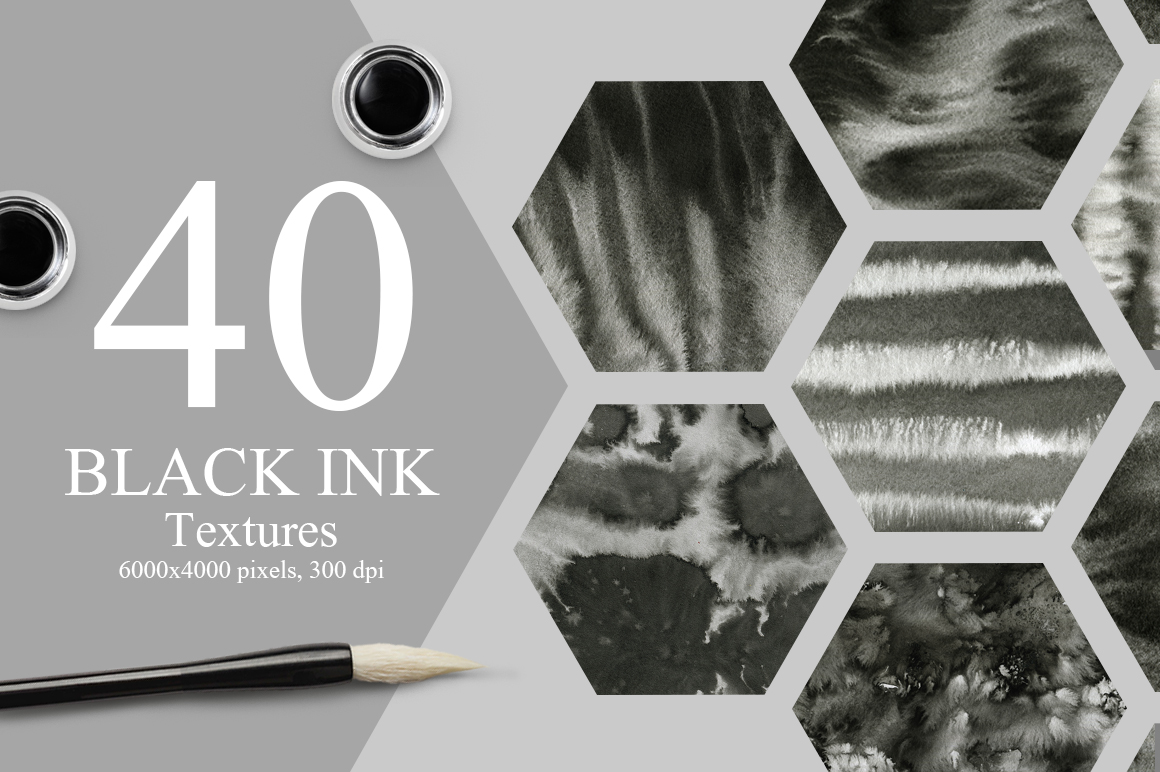 40 Black Ink Textures 40 Black Ink Textures