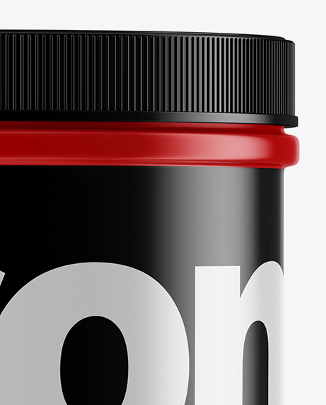 Glossy Plastic Jar Mockup