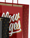 Two Glossy Paper Bags Mockup - Half Side View