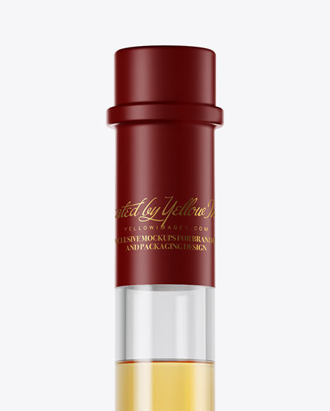 Clear Glass Whisky Bottle Mockup