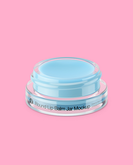 5ml Opened Lip Balm Jar Mockup (High-Angle Shot)