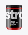 Glossy Plastic Jar Mockup