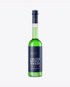 Clear Glass Green Liqueur Bottle Mockup