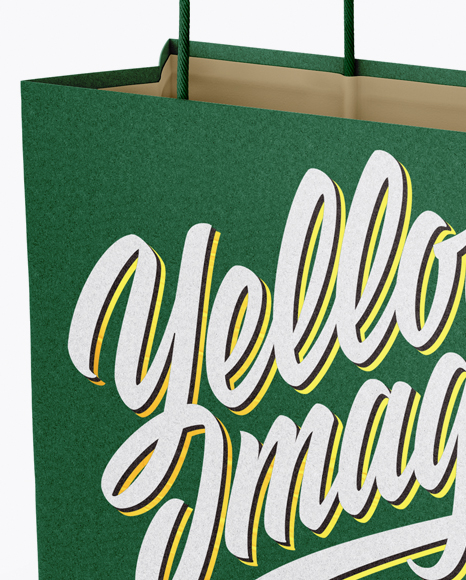 Two Paper Bags Mockup - Half Side View