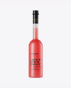 Frosted Glass Pink Liqueur Bottle Mockup