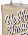 Two Kraft Paper Bags Mockup - Half Side View