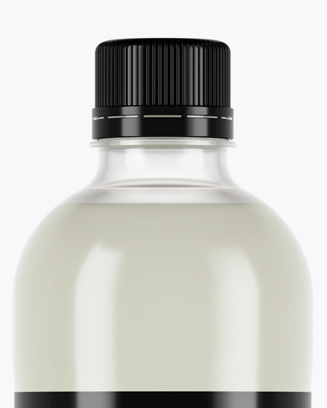 Clear PET Bottle With Tonic Water Mockup