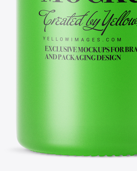 Frosted Glass Green Liqueur Bottle Mockup