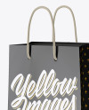 Glossy Paper Bag Mockup - Half Side View