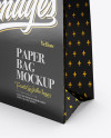 Glossy Paper Bag Mockup - Half Side View