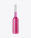 Frosted Glass Purple Liqueur Bottle Mockup