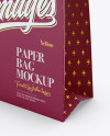 Matte Paper Bag Mockup - Half Side View