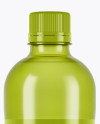 Green PET Bottle With Drink Mockup