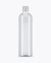 Clear PET Bottle With Tonic Water Mockup