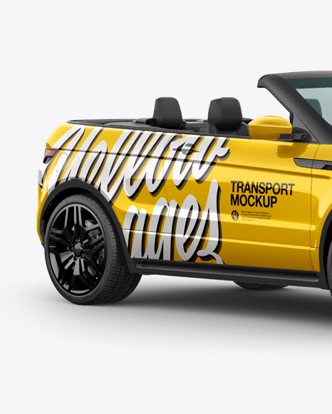 Convertible Crossover Mockup - Half Side View