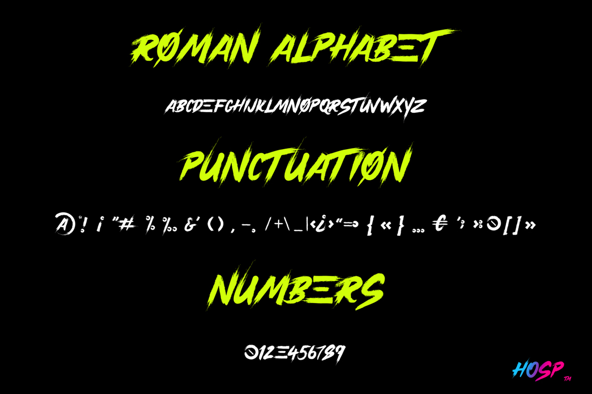 Hosp Brush Font Hosp Brush Font