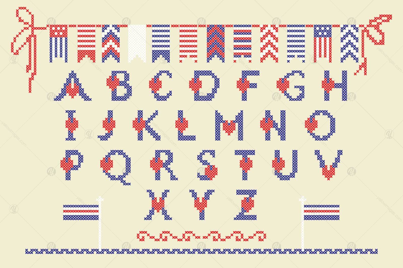 LOVELY DAY COLOR CROSSSTICH OTF-SVG multicolor font LOVELY DAY COLOR CROSSSTICH OTF-SVG multicolor font