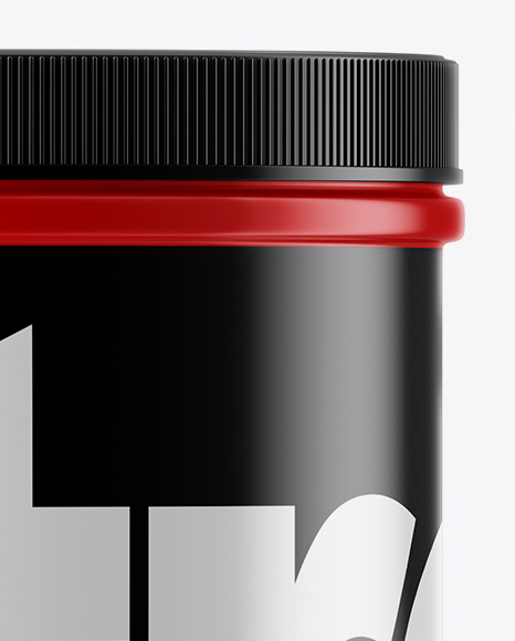 Glossy Plastic Jar Mockup