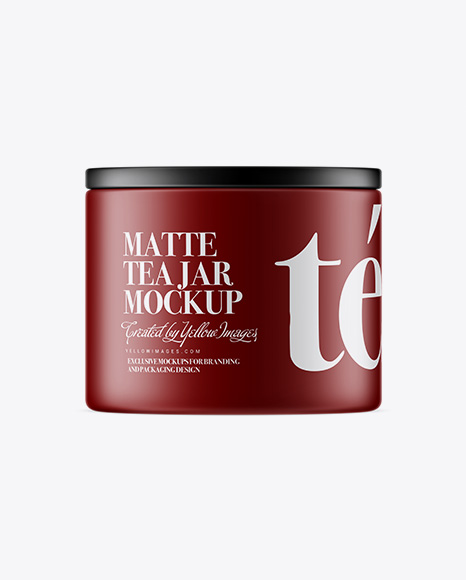 Matte Tea Jar Mockup