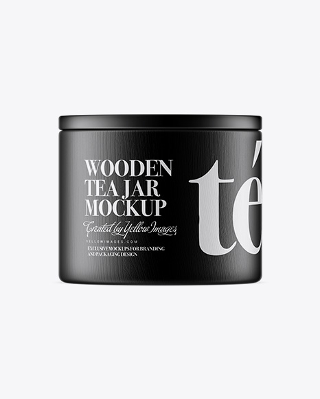 Wooden Tea Jar Mockup