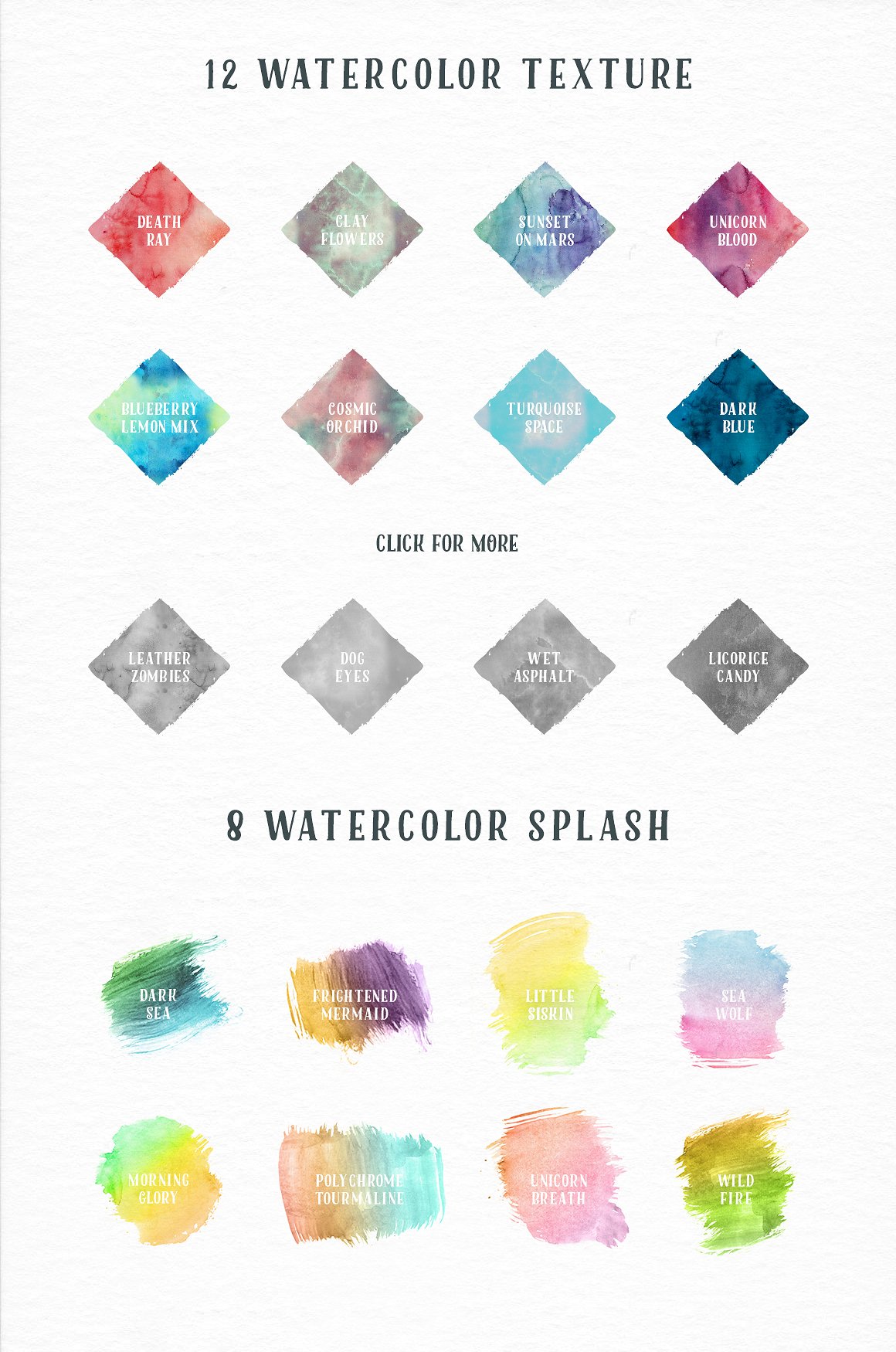 AquaWay — watercolored vector pack