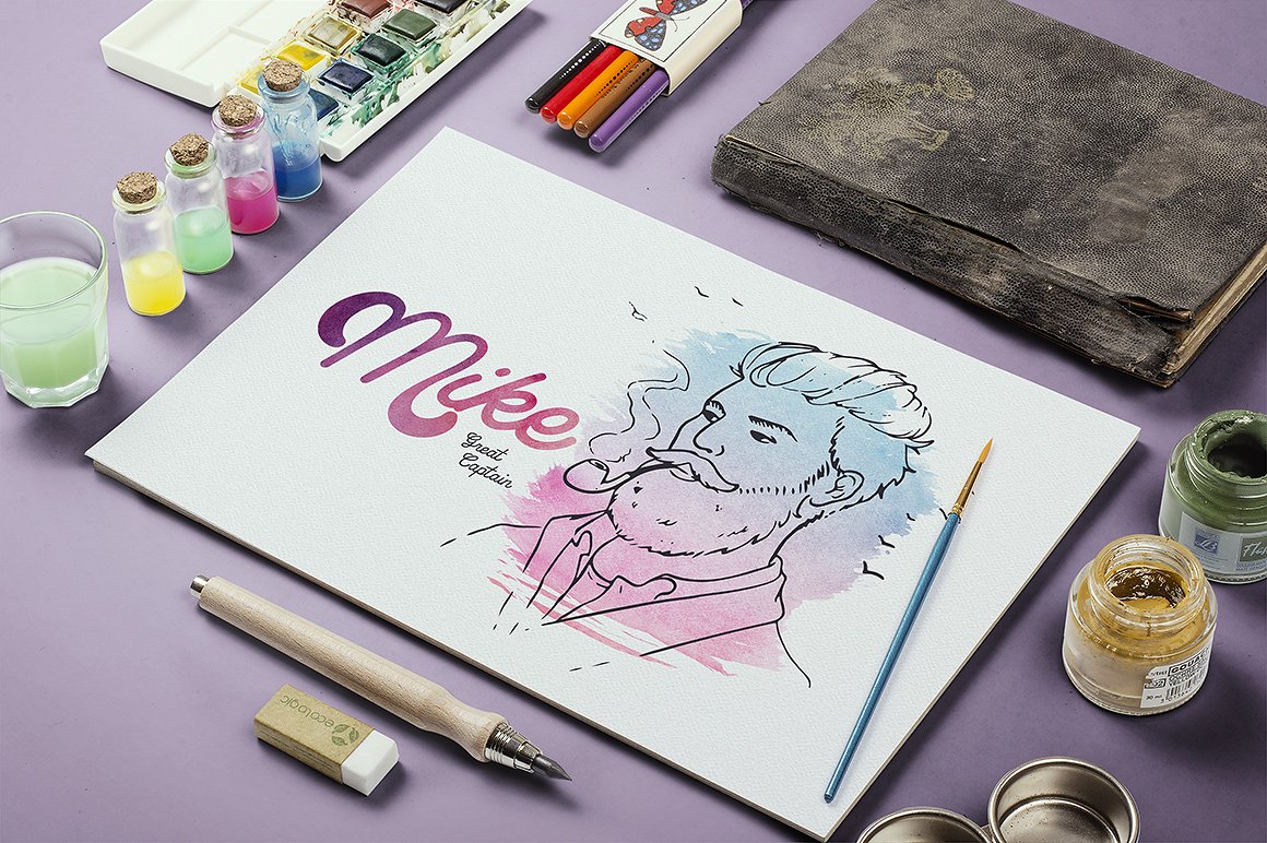 AquaWay — watercolored vector pack AquaWay — watercolored vector pack
