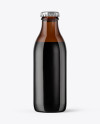 180ml Amber Glass Bottle With Cold Brew Coffee Mockup