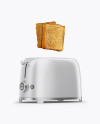 Toaster With Bread Mockup - Half Side View