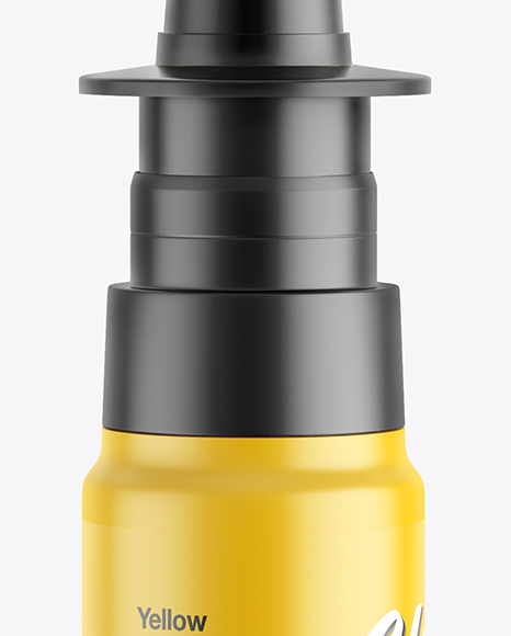 Matte Plastic Nasal Spray Mockup