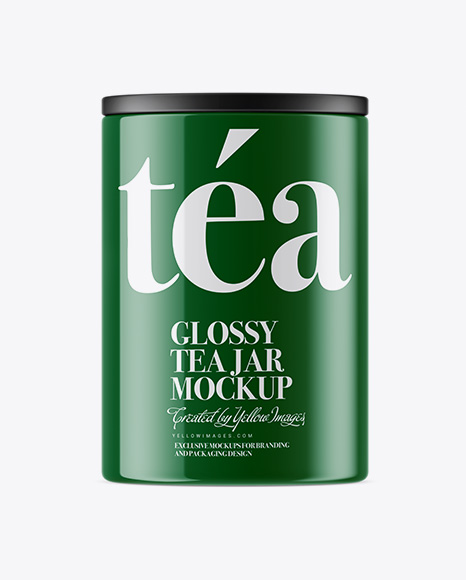 Glossy Tea Jar Mockup