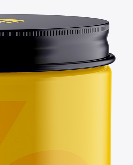 Glossy Jar Mockup - High-Angle Shot Glossy Jar Mockup - High-Angle Shot