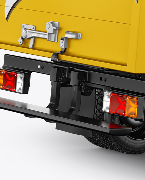 Isuzu Elf Mockup - Back Half Side View