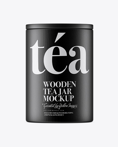 Wooden Tea Jar Mockup Wooden Tea Jar Mockup