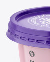 200g Plastic Cup Mockup - Front View (High-Angle Shot)