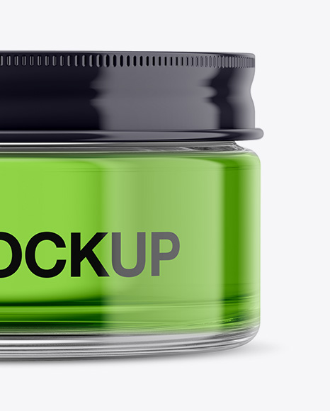 Clear Glass Jar Mockup