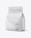 Glossy Plastic Food Bag Mockup - Halfside View