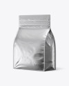 Metallic Food Bag Mockup - Halfside View