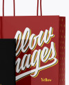 Two Glossy Paper Bags Mockup - Half Side View