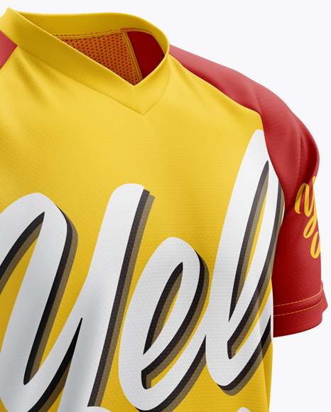 Men’s MTB Trail Jersey mockup (Right Half Side View)