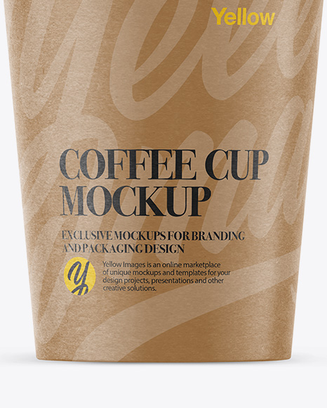 Paper Coffee Cup Mockup - Front View