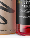 Clear Glass Pink Wine Bottle and Tube Mockup