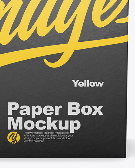 20oz Box Mockup - Front View (High Angle Shot)