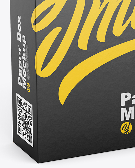 20oz Box Mockup - Half SIde View (High Angle Shot)