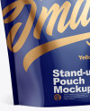 Glossy Stand-Up Pouch Mockup - Half Side View