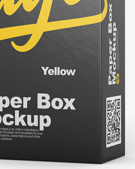 20oz Box Mockup - Half Side View