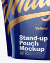 Glossy Stand-Up Pouch Mockup - Half Side View