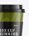 Coffee Cup With Sleeve Mockup - Front View