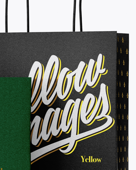 Two Paper Bags Mockup - Half Side View