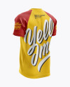 Men’s MTB Trail Jersey mockup (Back Half Side View)